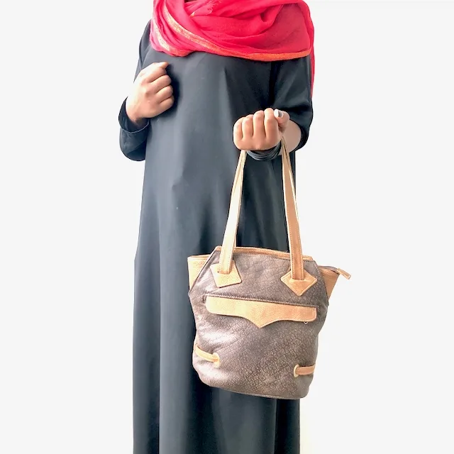 Brown Genuine leather hand bag