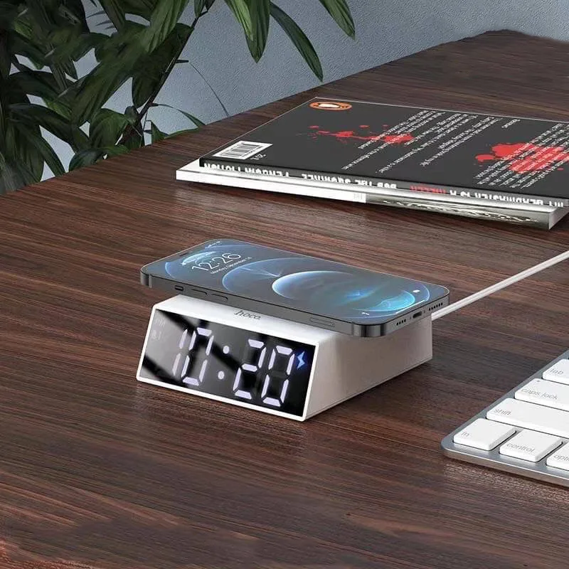 Clock With Wireless Charging 10W - Hoco - Image 6