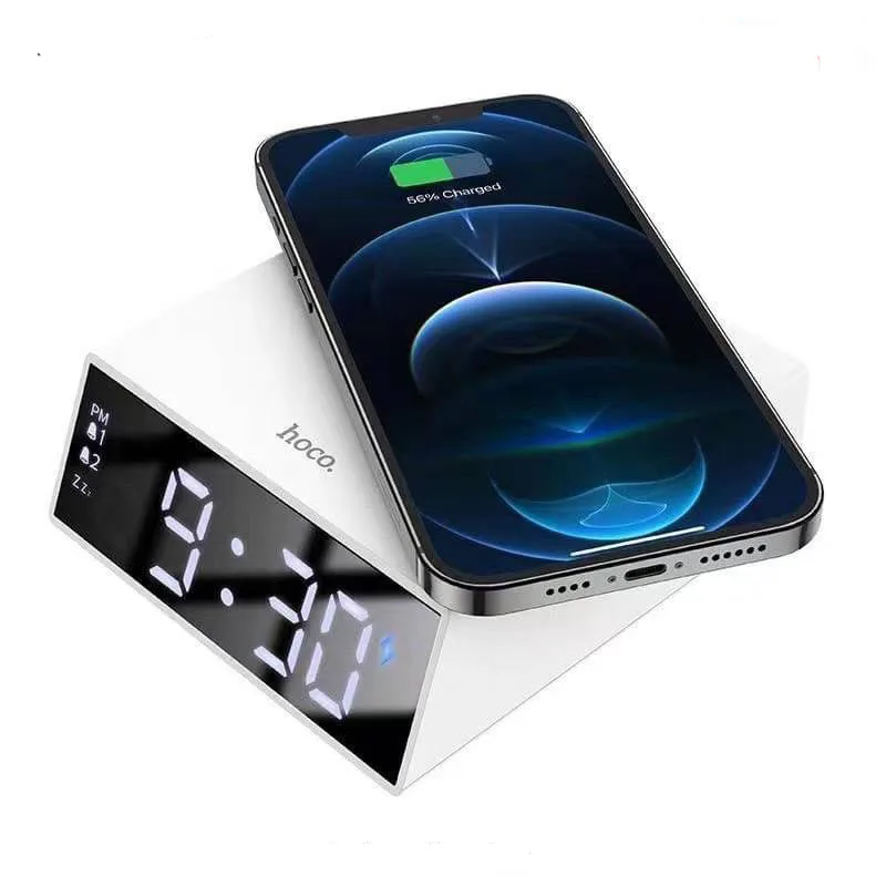 Clock With Wireless Charging 10W - Hoco - Image 2