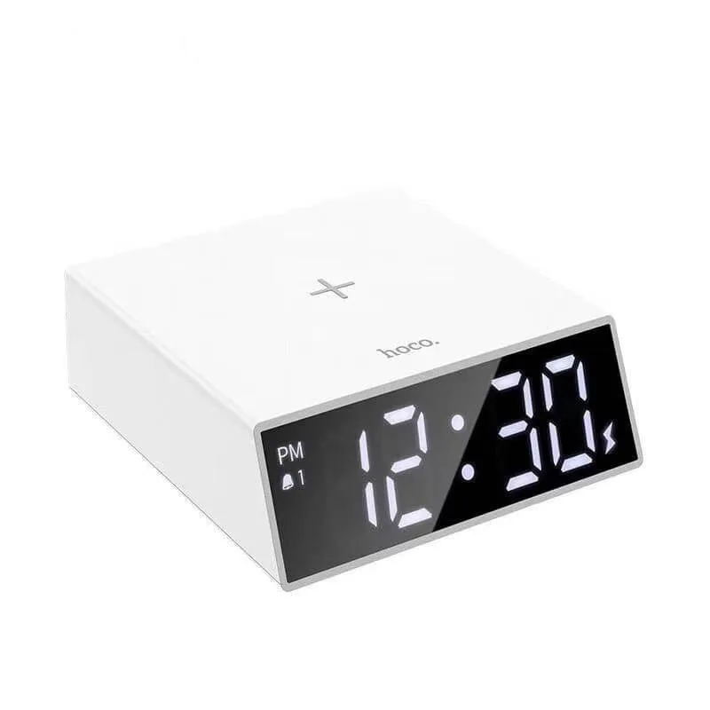Clock With Wireless Charging 10W - Hoco - Image 3