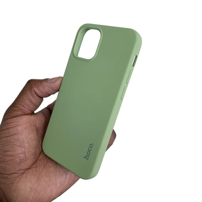 iPhone 12 Mini Liquid Silicone Celadon Green smartphone case