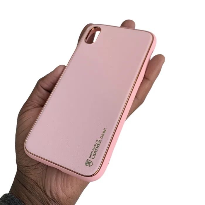 iPhone XR Pink Protection Leather Smartphone Case