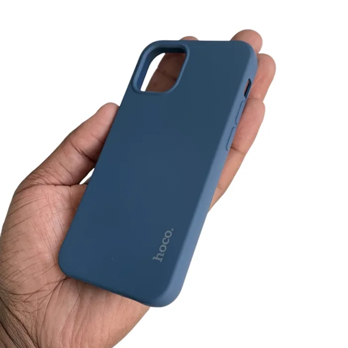 Hoco iPhone 12 Mini Liquid Silicone Dark Blue smartphone case