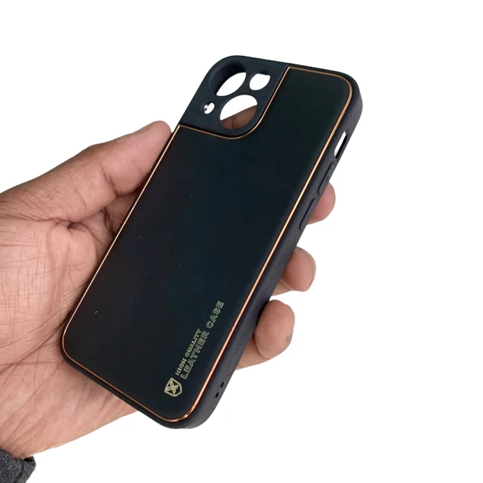 iPhone 13 Mini Black Protection Leather Smartphone Case