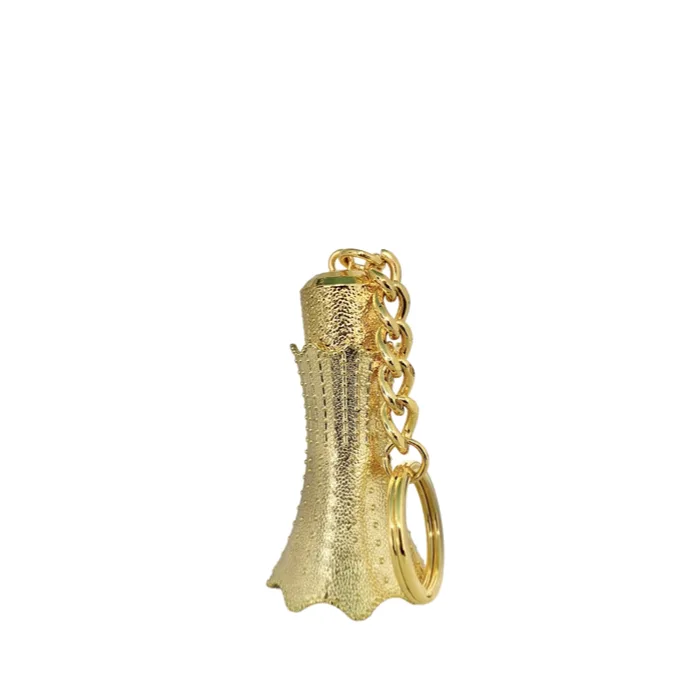 Empty & Refillable Gold Oil Parfum Bottle Keychain