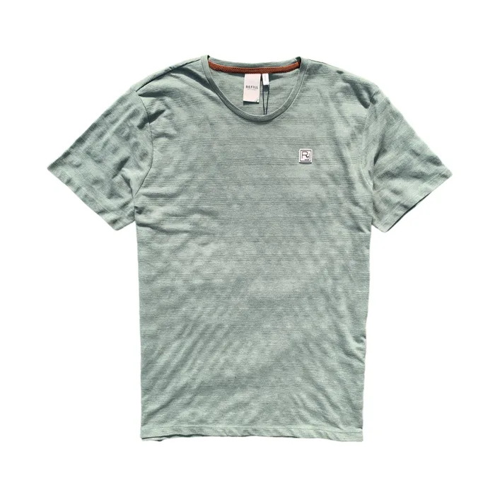 REFILL Tijl TSS Army Green T-Shirt - Crewneck - Short Sleeves