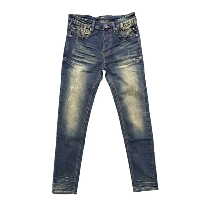REPLAY RE-9113H Cast Green Blue Stretch Denim Jeans
