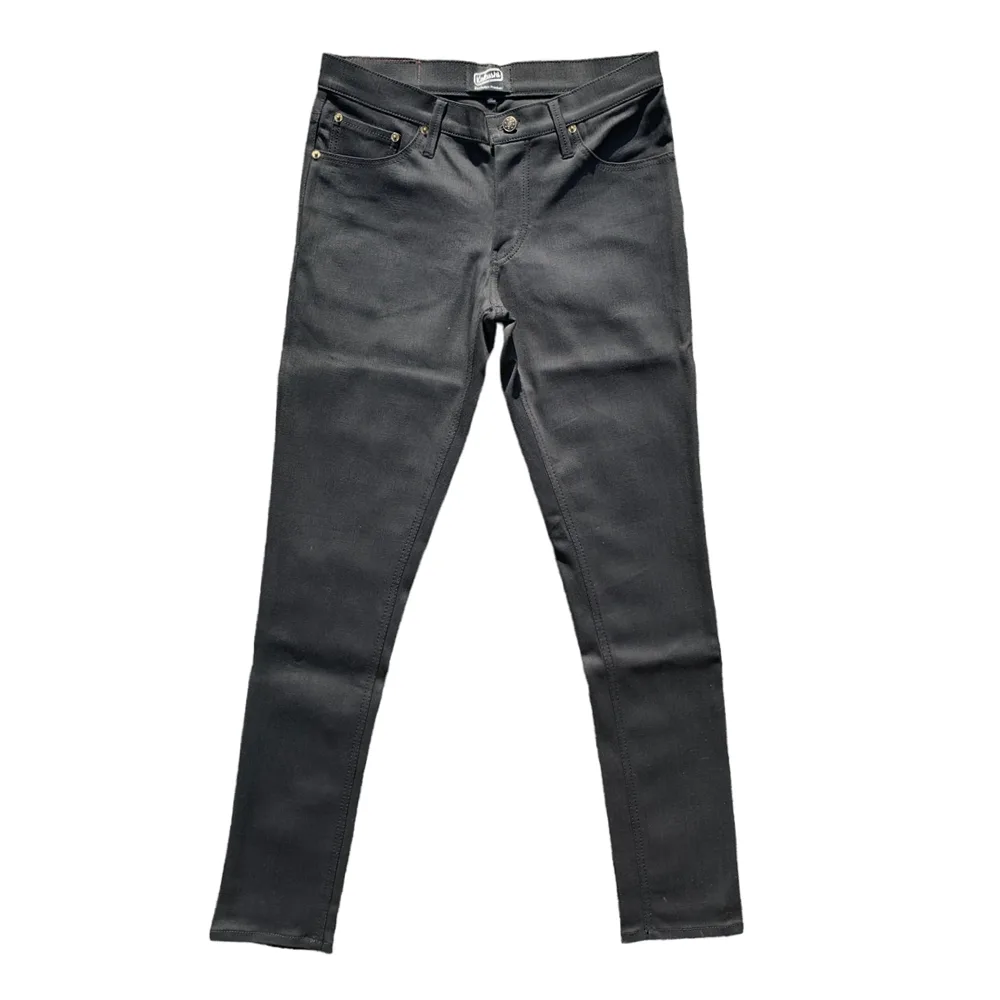 Midnight Taper Black Denim Jeans by Kalushi