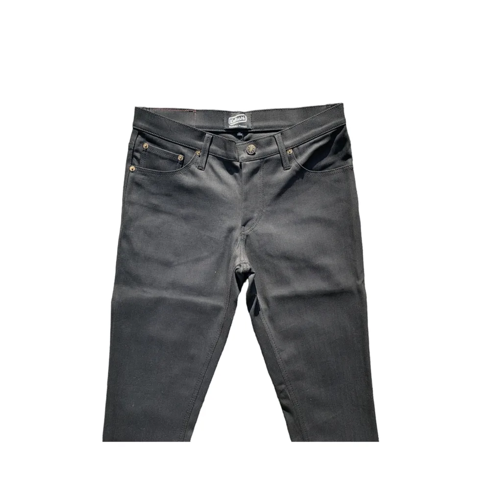 Midnight Taper Black Denim Jeans by Kalushi