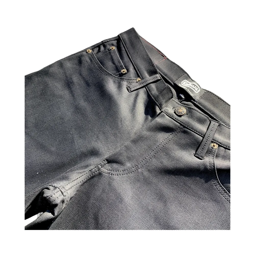 Midnight Taper Black Denim Jeans by Kalushi
