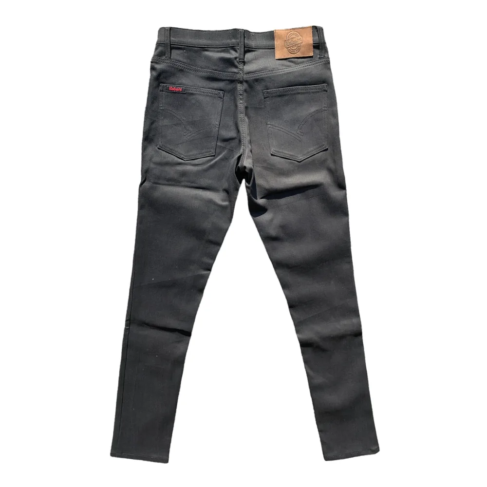 Midnight Taper Black Denim Jeans by Kalushi