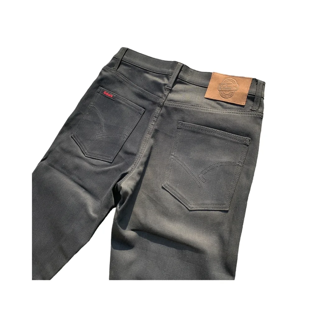 Midnight Taper Black Denim Jeans by Kalushi