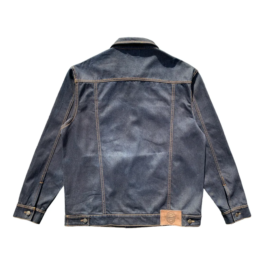 Indigo Nomad Men's Trucker Denim Jacket by Kalushi