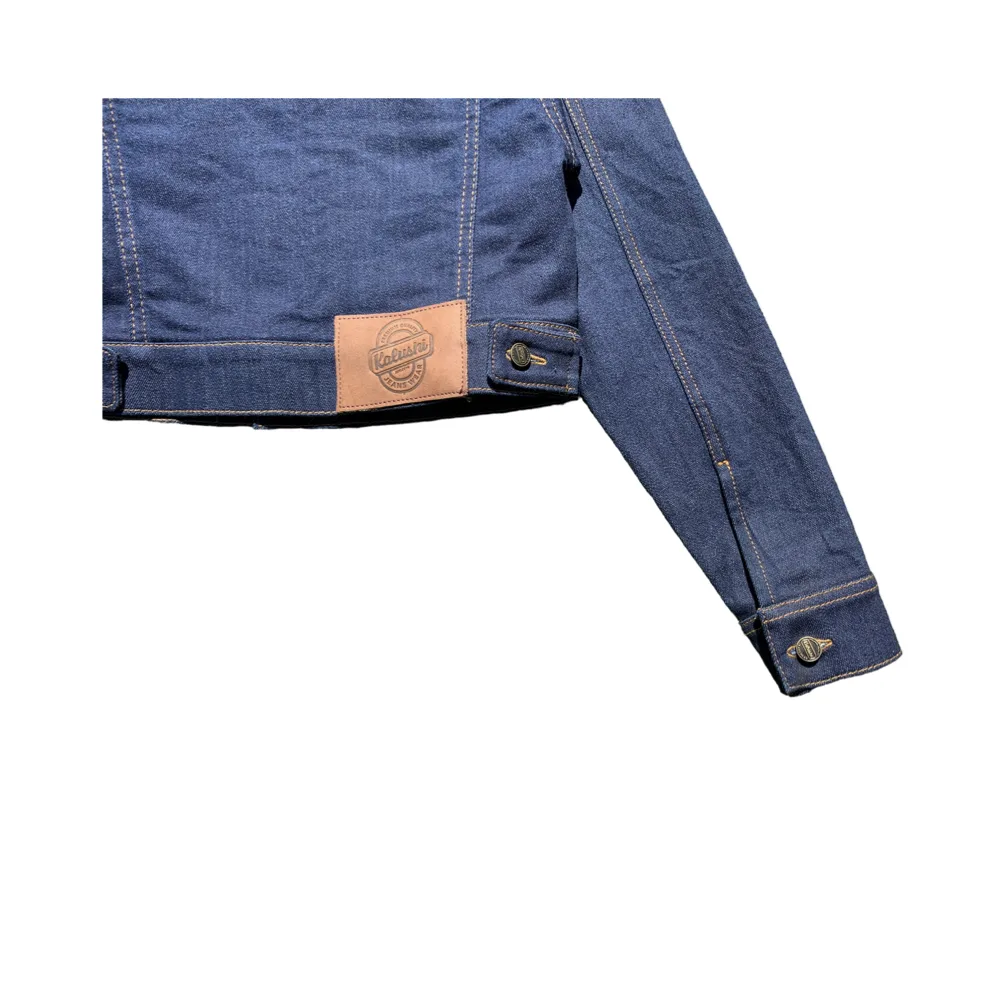 Azure Bolt Women's Cropped Denim Jacket - Kalushi
