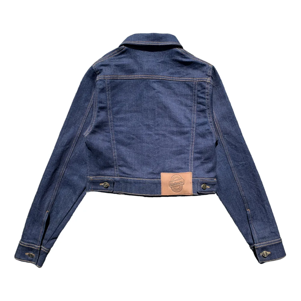 Azure Bolt Women's Cropped Denim Jacket - Kalushi