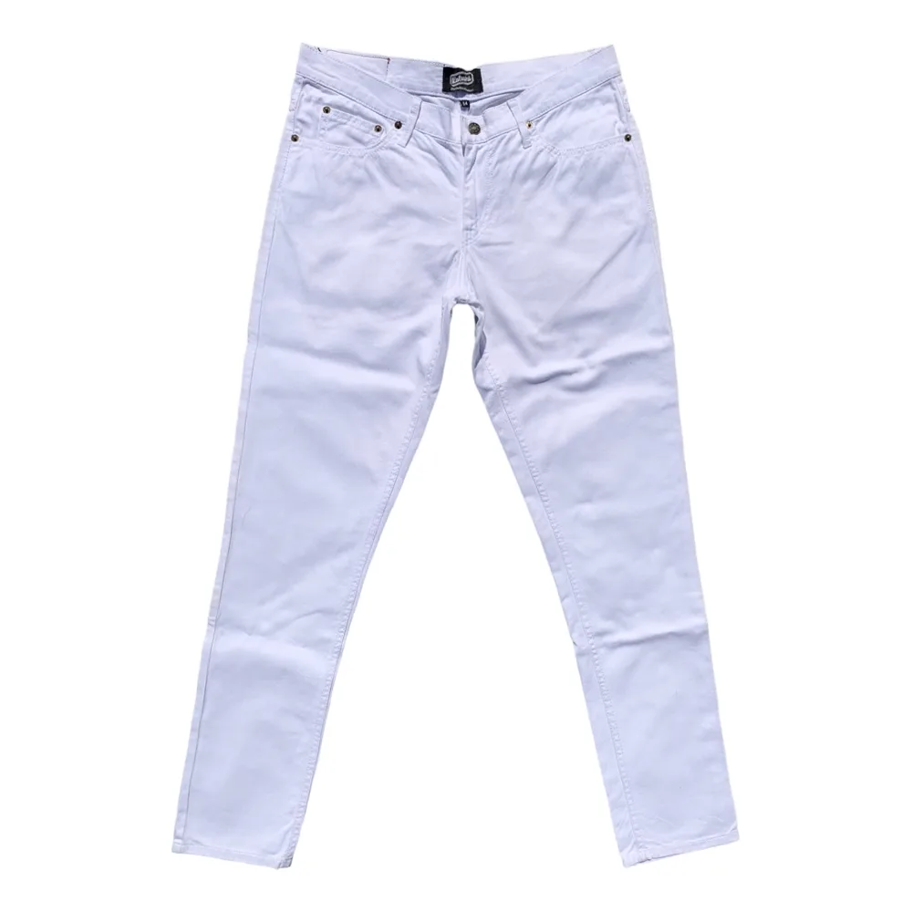 Ivory Standard White Stretch Denim Jeans by Kalushi