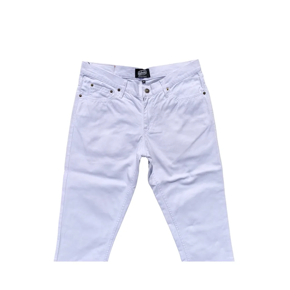 Ivory Standard White Stretch Denim Jeans by Kalushi