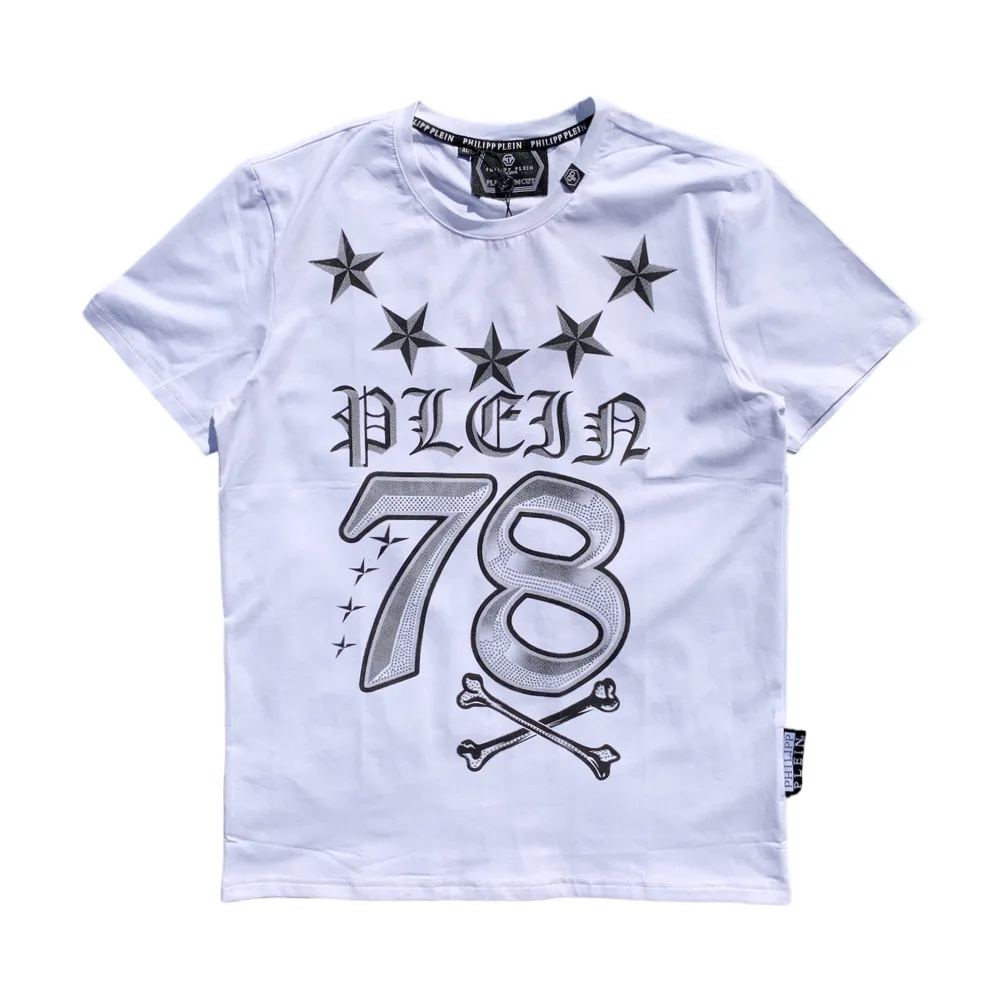 FF013 Plein 78 White Crewneck T-Shirt - Philipp plein