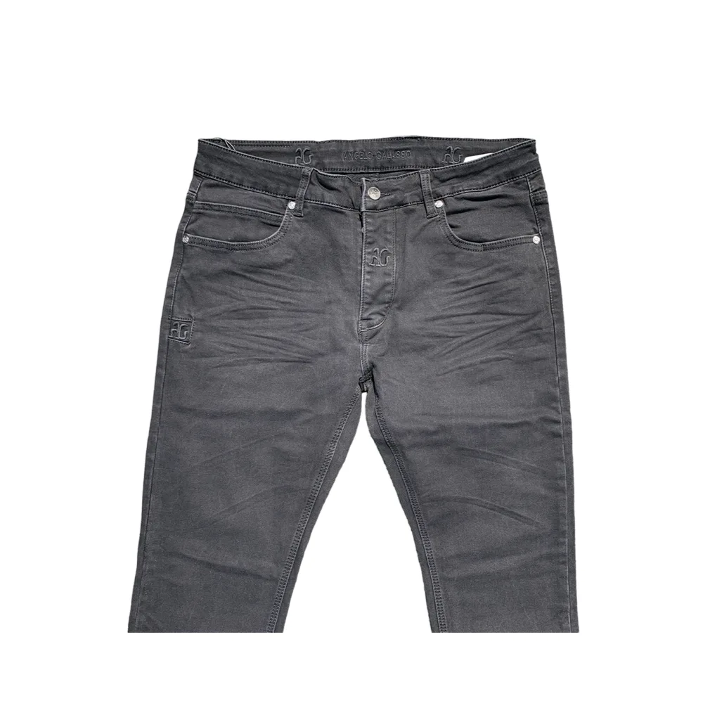 Charcoal Prestige Slim-Fit Denim Jeans - Angelo Galasso