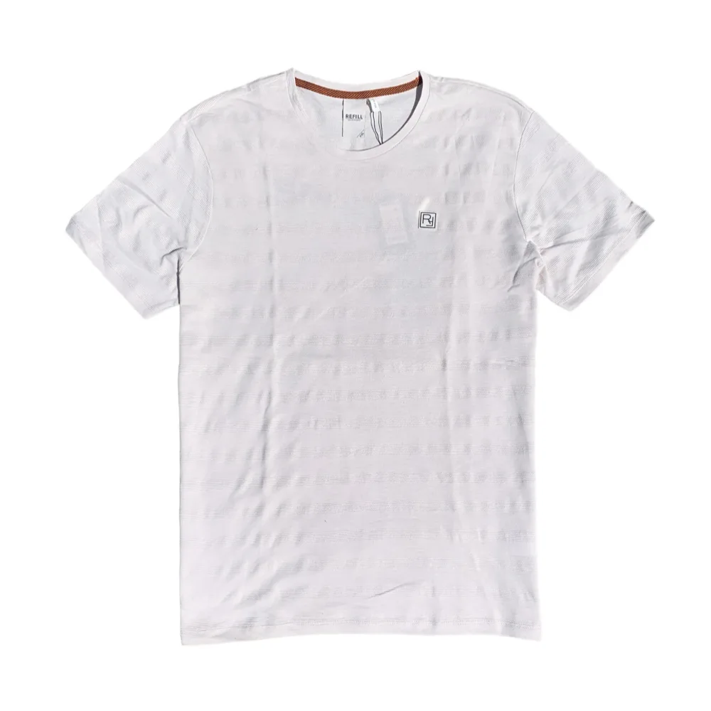 REFILL Tijl Tss Stone-White Crewneck T-Shirt