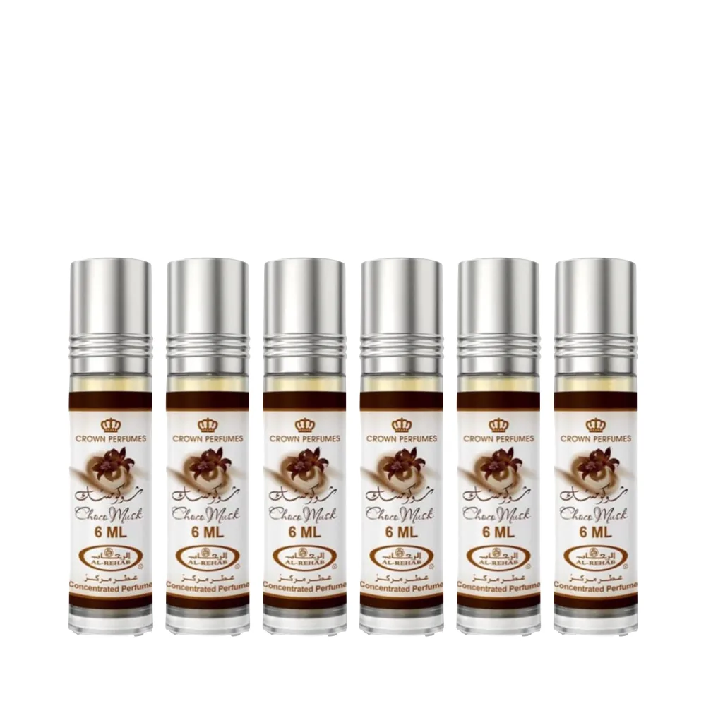 6 Pack Al-Rehab Choco Must Concentrated Attar Oil Perfume 6ml