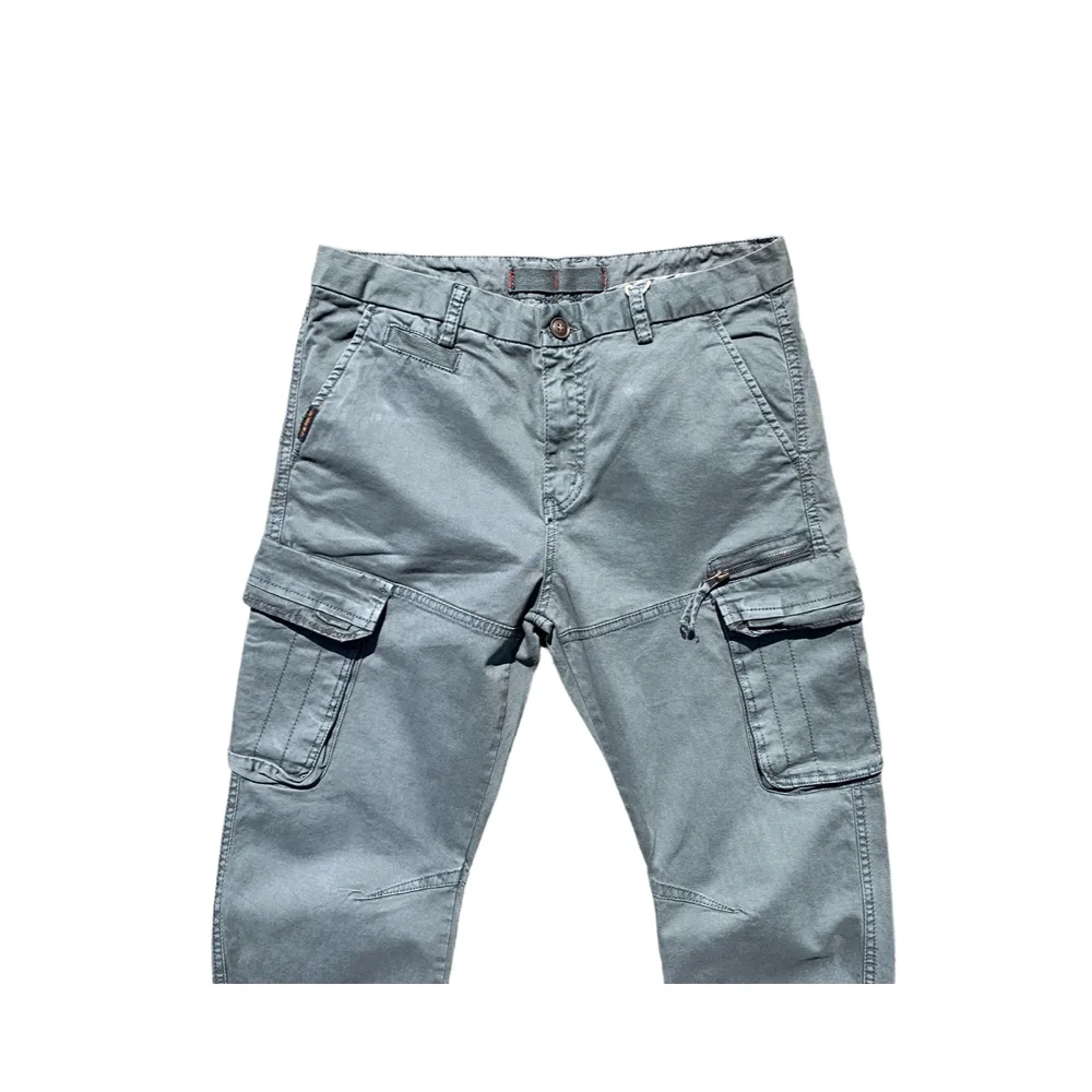 PeiPi 9392 Grey Cargo Jogger Pants