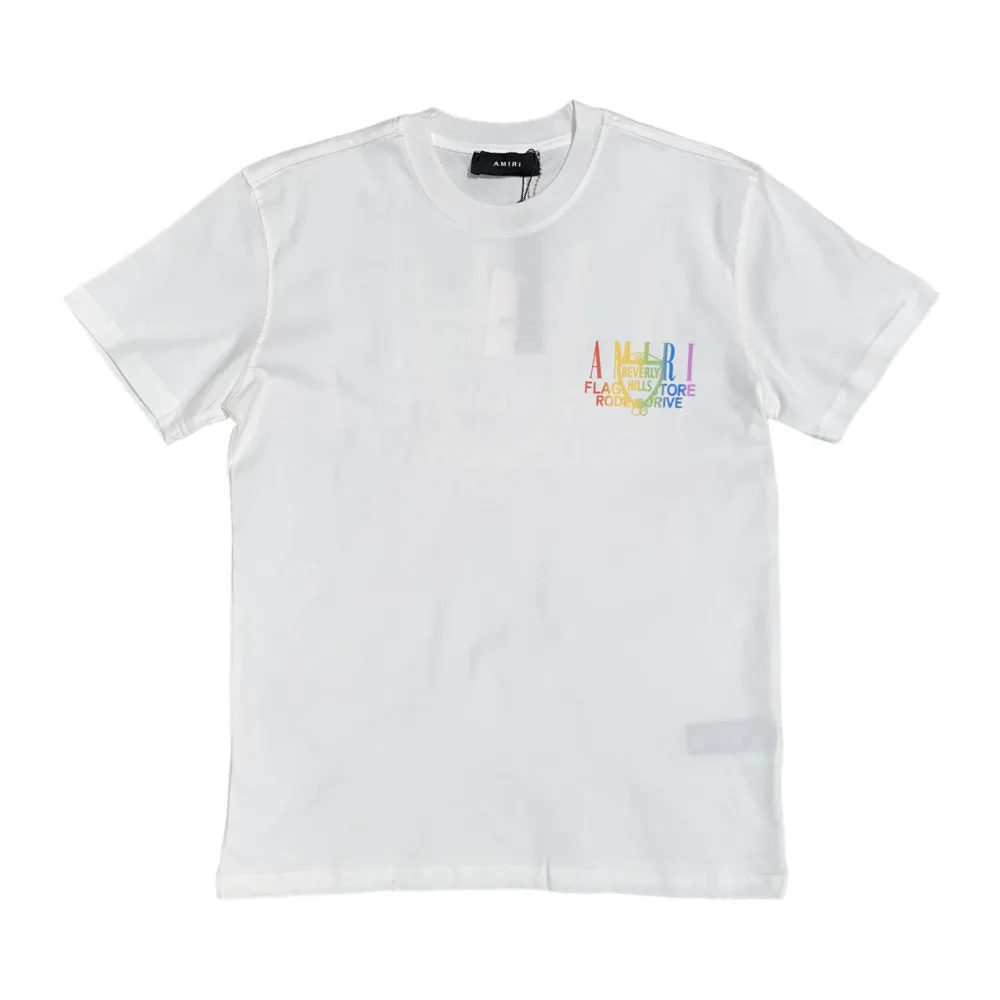 Amiri Beverly Hills White Crewneck T-shirt