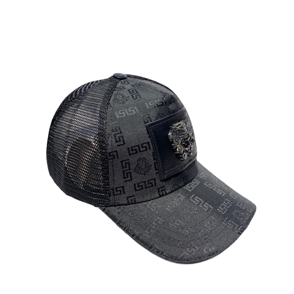 Versace V22.1 Snake Medusa black trucker cap