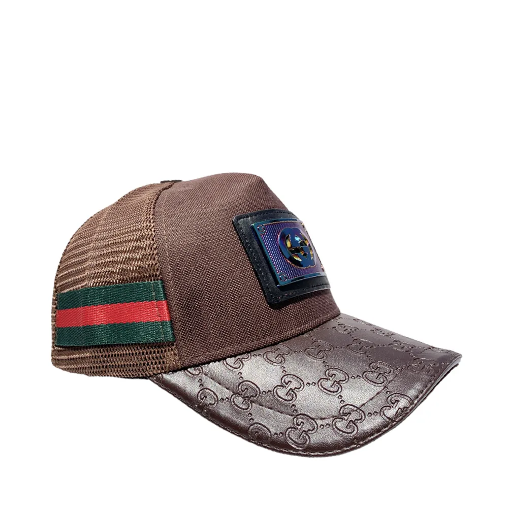 GG Logo Brown Trucker Cap