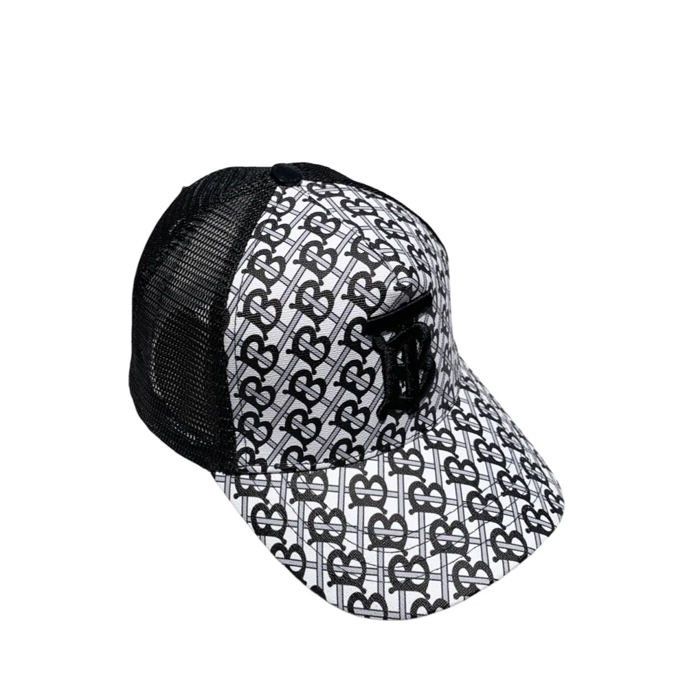 Burberry TB01 Pattern Black & White Trucker Cap