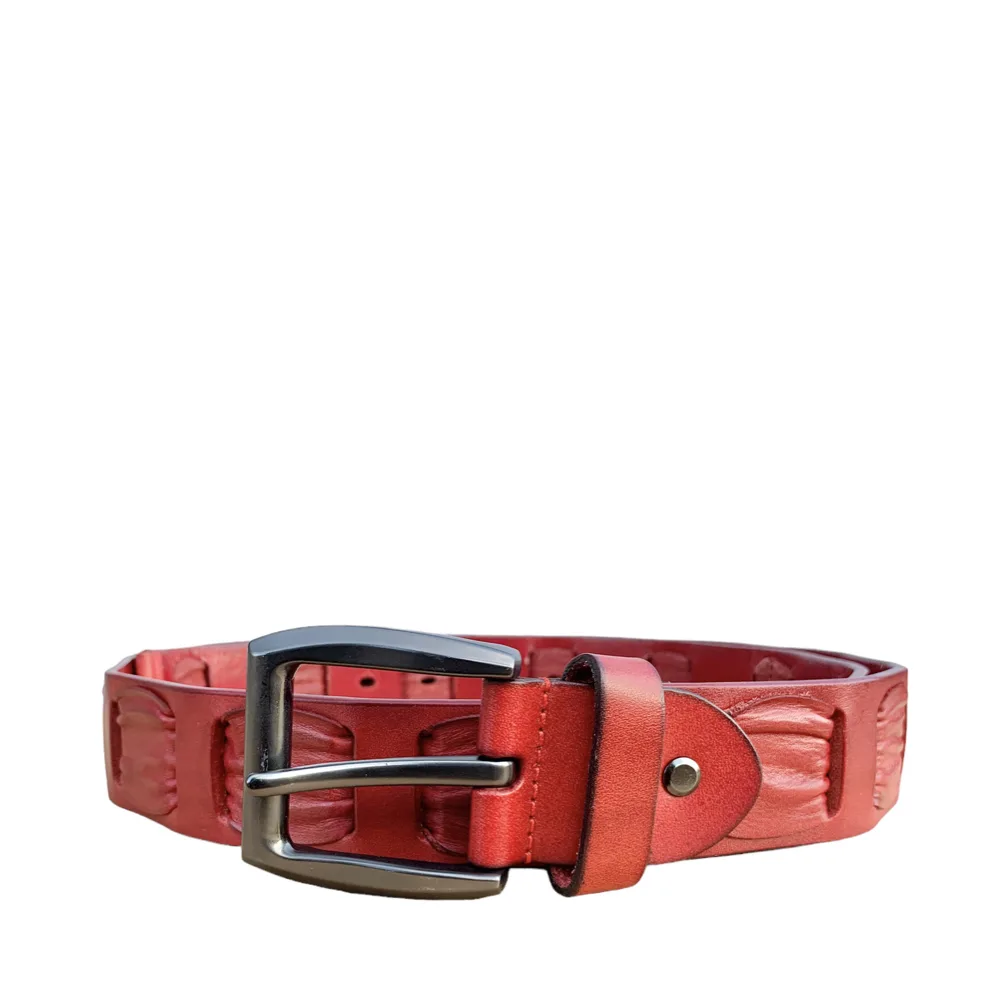 Ruby Quilted Strap Leather Belt - Roberto Raniera
