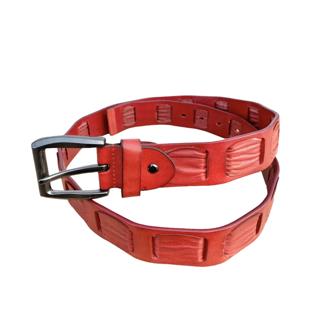 Ruby Quilted Strap Leather Belt - Roberto Raniera