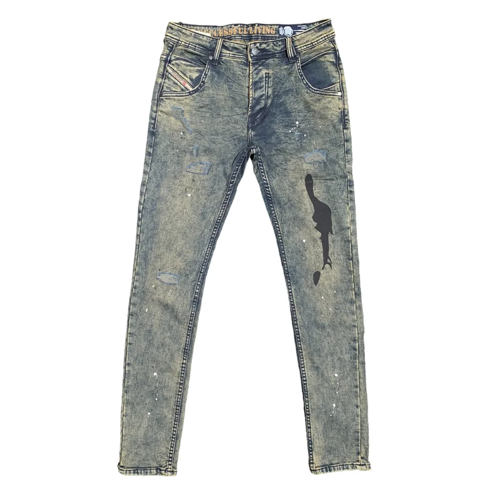 Inkstone Acid Ducati Slim Stretch Denim Jeans - Diesel