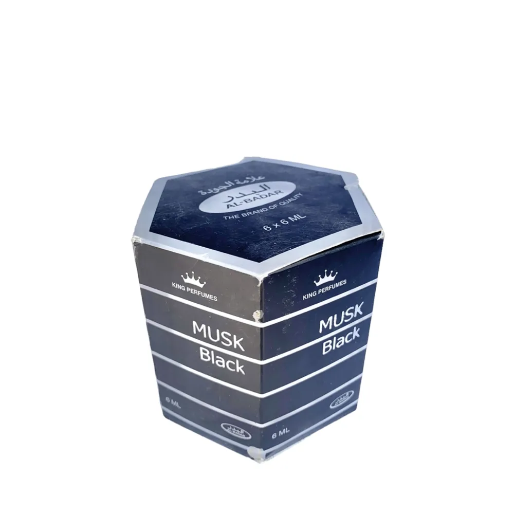 6-Pack Al-Badar King Perfumes Musk Black Concentrated Oil Parfum 6ml