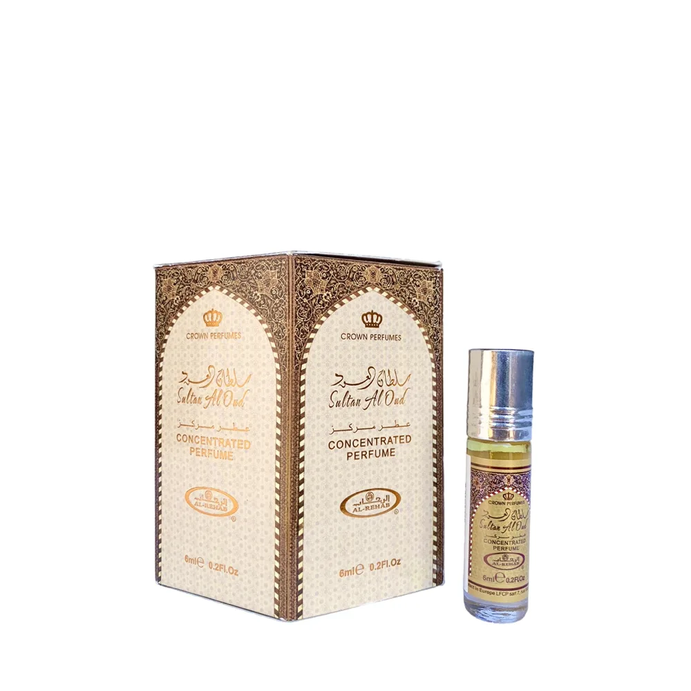6-Pack Al-Rehab Crown Perfumes Sultan Al Oud Oil Parfum 6ml