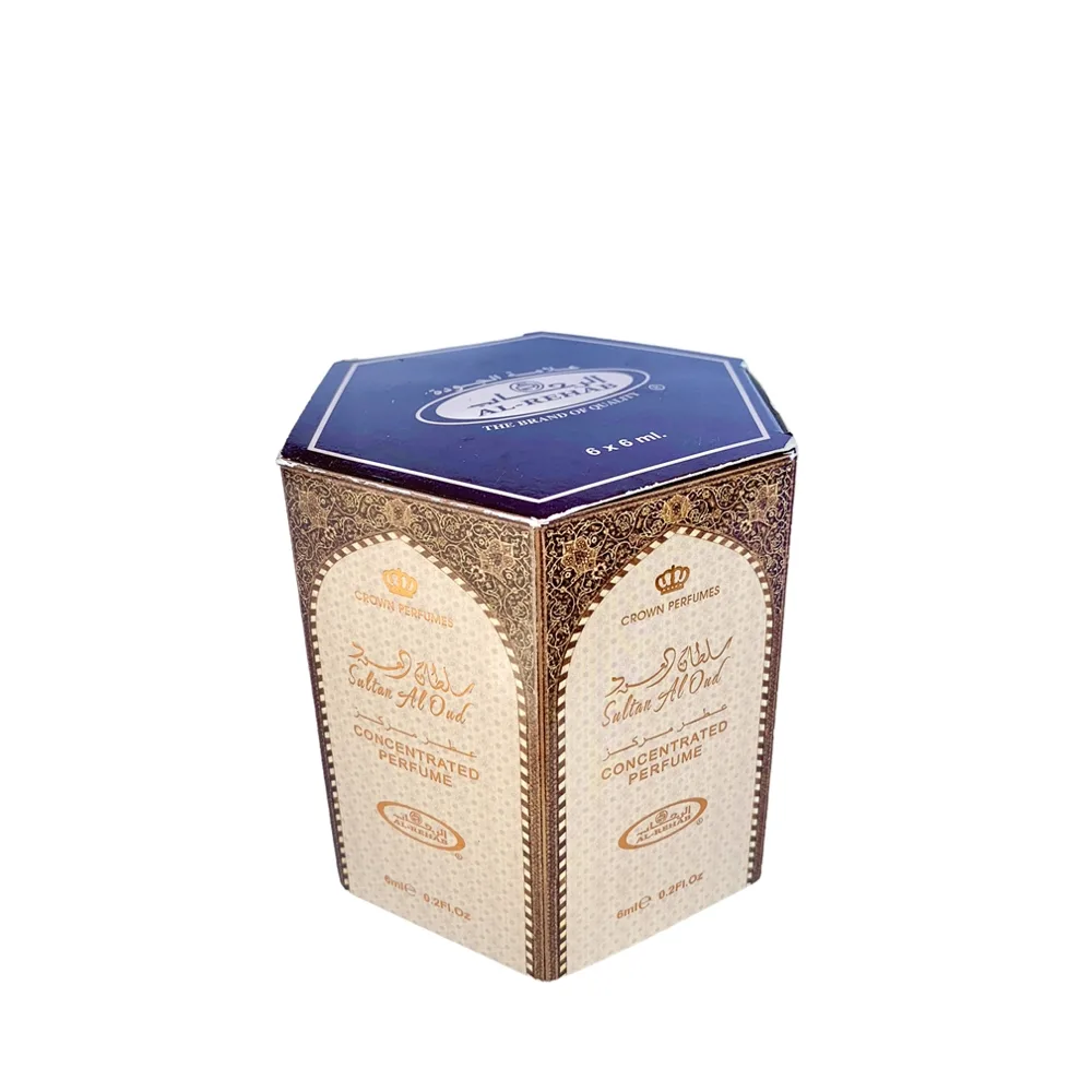 6-Pack Al-Rehab Crown Perfumes Sultan Al Oud Oil Parfum 6ml