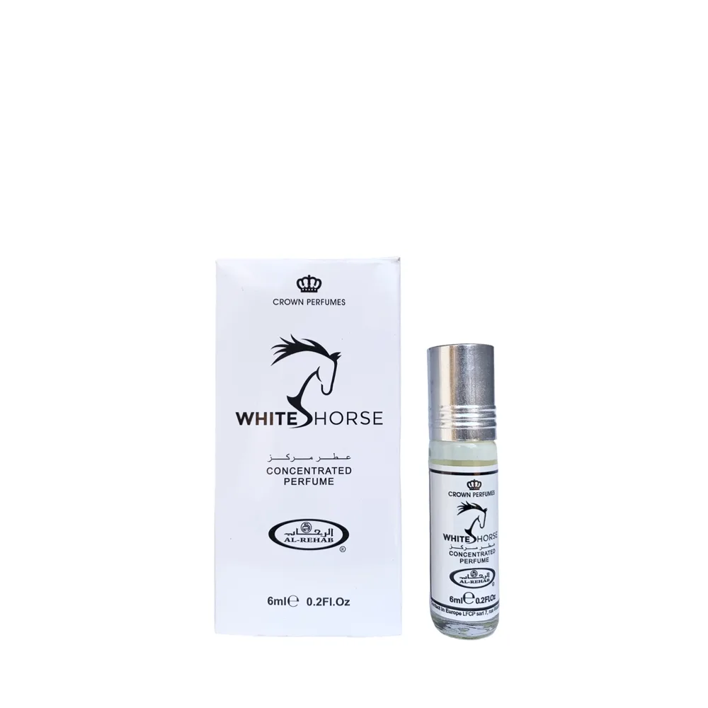 Al-Rehab Crown Perfumes White Horse Concentrated Attar Oil Parfum 6ml