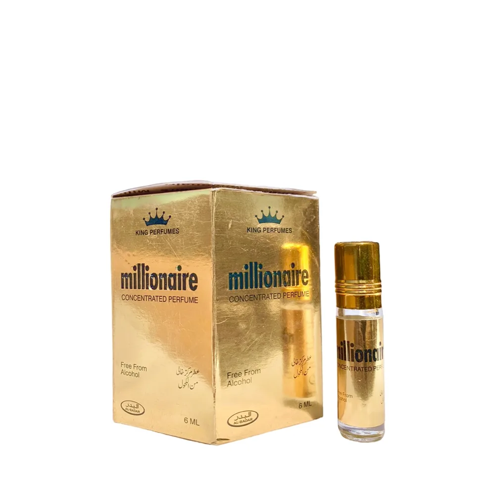 6-Pack Al-Badar King Perfumes Millionaire Attar Oil Parfum 6ml