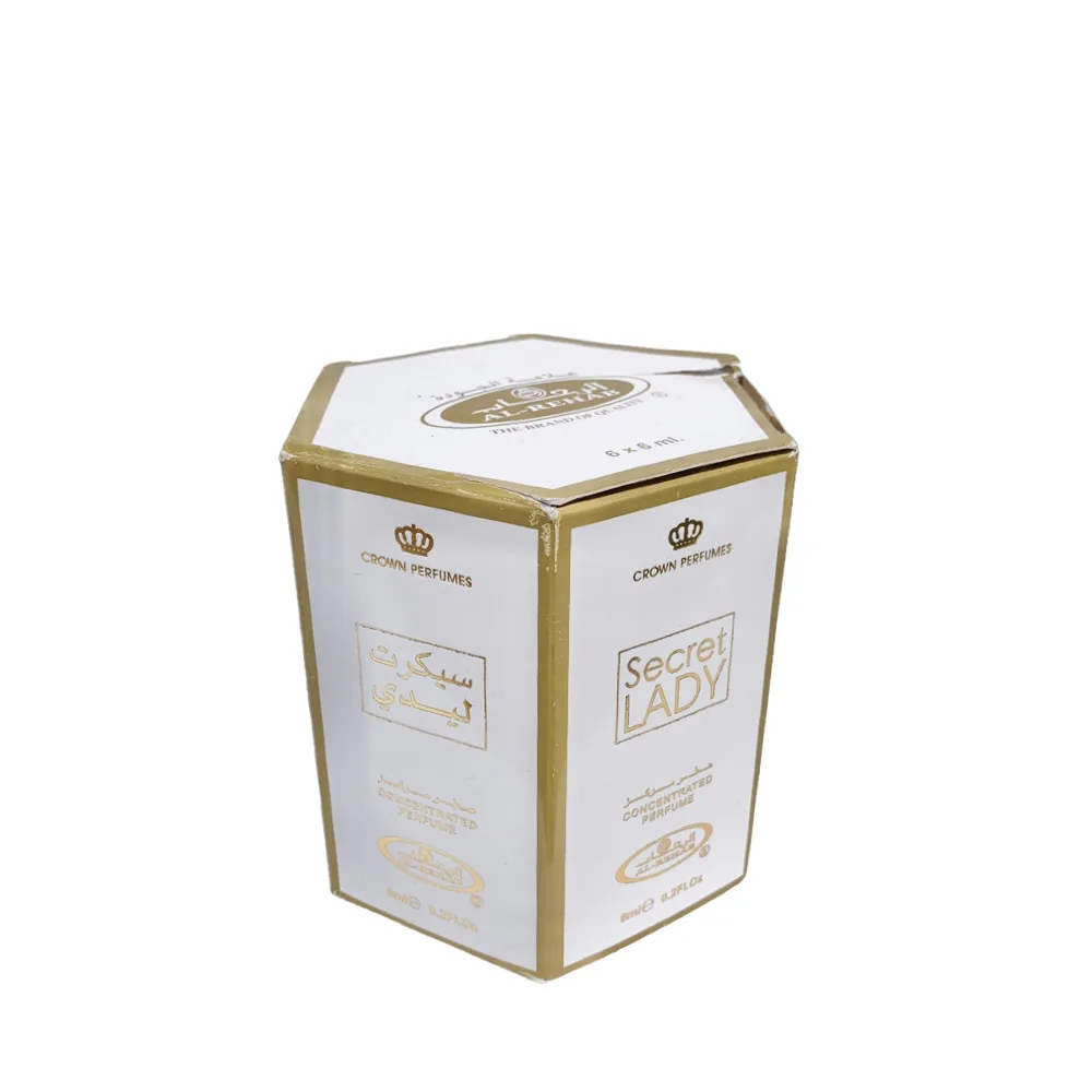 6 Pack Al-Rehab Crown Perfumes Secret Lady Oil Parfum 6ml