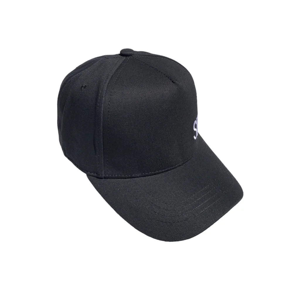 Sergio Mazzola Statement Typography Black Baseball Cap