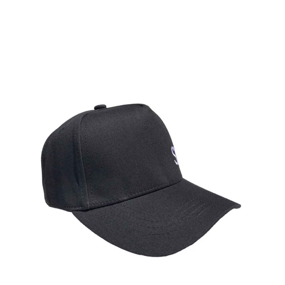 Sergio Mazzola Statement Typography Black Baseball Cap