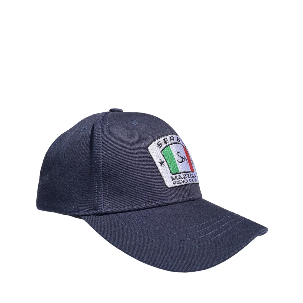 Sergio Mazzola 'Italian Culture' Embroidered Baseball Cap - Navy Blue