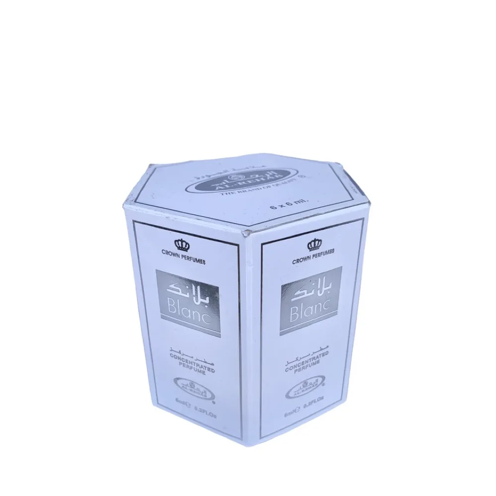 6-Pack Al-Rehab Crown Perfumes Blanc Oil Parfum 6ml