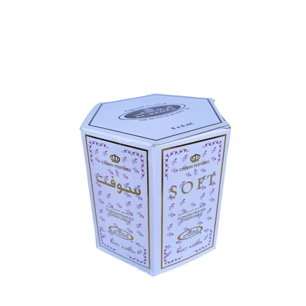 6 Pack Al-Rehab Crown Perfumes Soft Oil Parfum 6ml