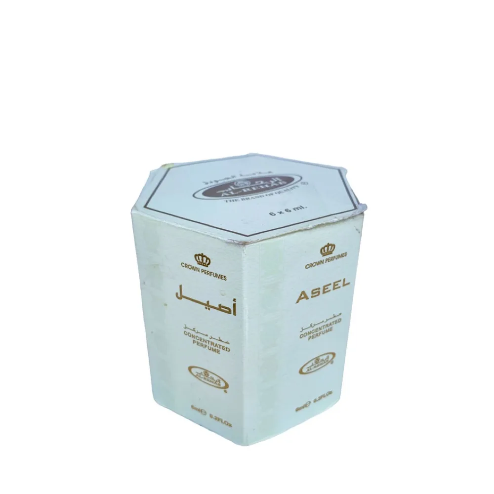 6-Pack Al-Rehab Crown Perfumes Aseel Oil Parfum 6ml