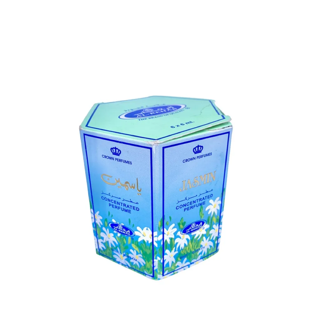 6-Pack Al-Rehab Crown Perfumes Jasmin Oil Parfum 6ml
