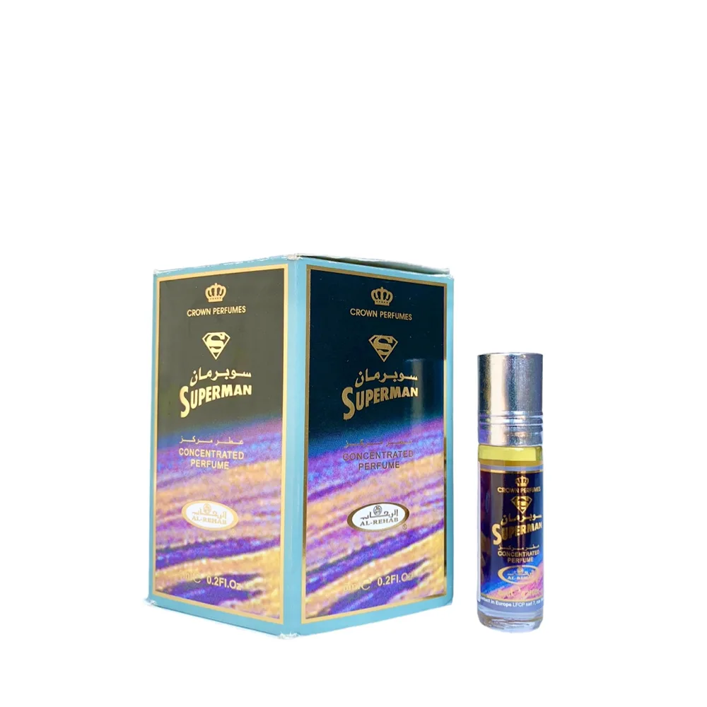 6-Pack Al-Rehab Crown perfumes Superman Oil Parfum 6ml