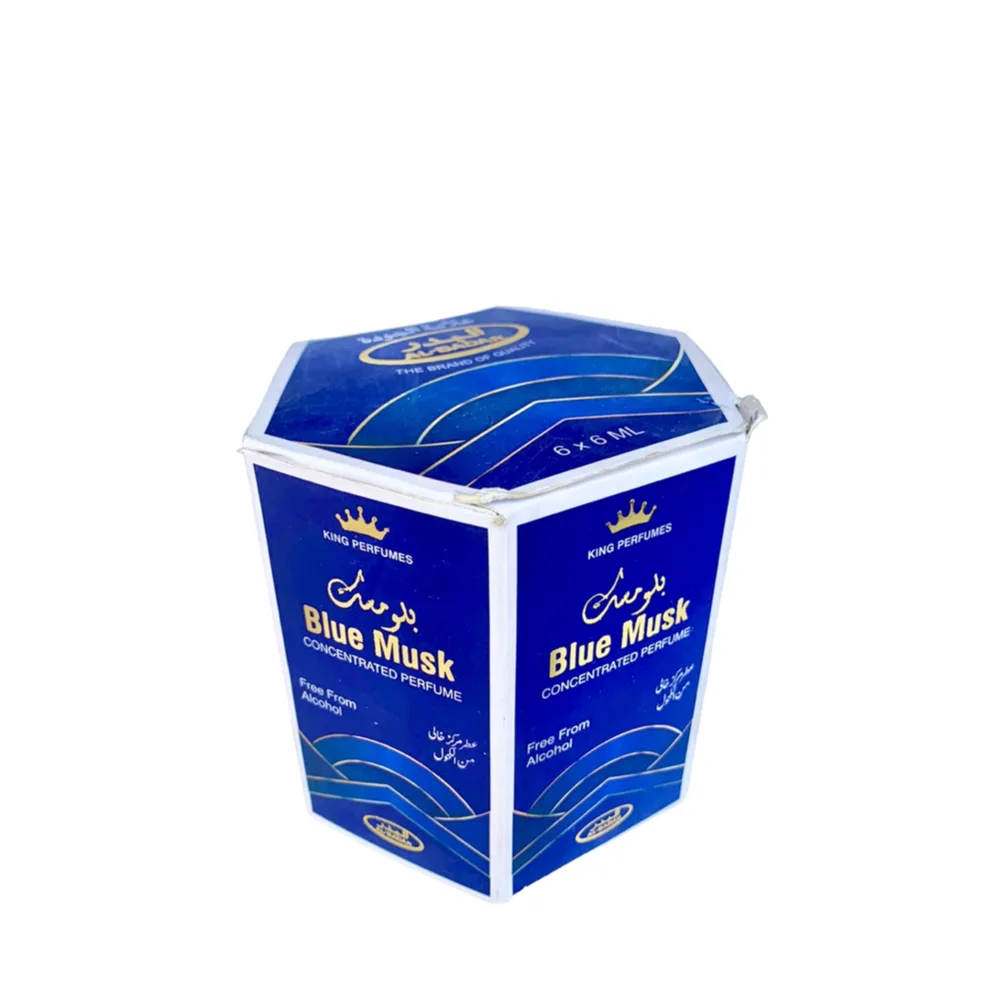 6-Pack Al-Badar King Perfumes Blue Musk Concentrated Oil Parfum 6ml