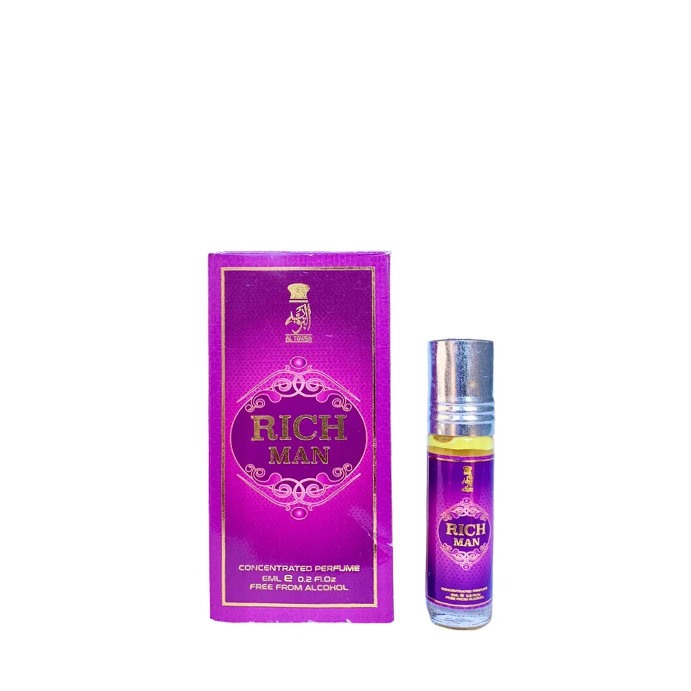 6-Pack Al Towba Rich Man Concentrated Attar Oil Parfum 6ml