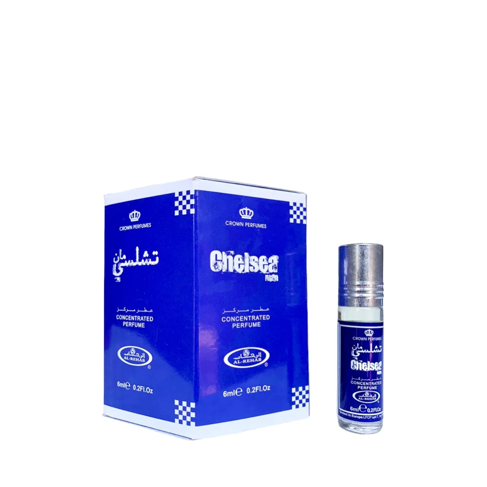 6 Pack Al-Rehab Crown Perfumes Chelsea Man Concentrated Attar Oil Parfum 6ml